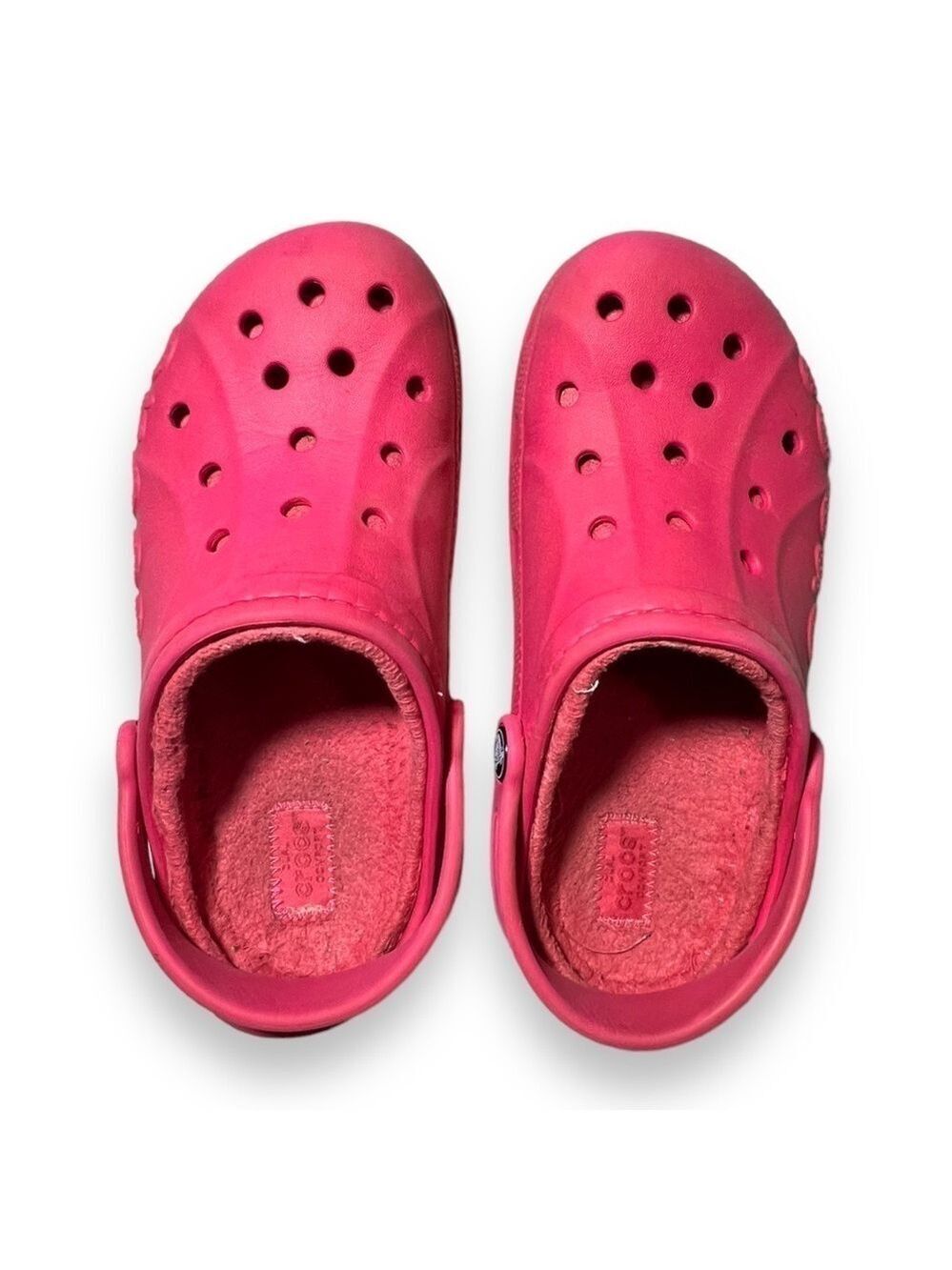 Crocs Kids Baya Lined Clog Pink Size J3 - Picture 2 of 7